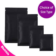 Details About Multiple Sizes Double Sided Matte Black Foil Mylar Flat Zip Lock Pouch Bag B01
