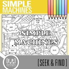 Additional supplements include simple activities, vocabulary, handwriting, suggested projects and worksheets/quizzes. Simple Machines Seek And Find Science Doodle Activity Printable And Digital