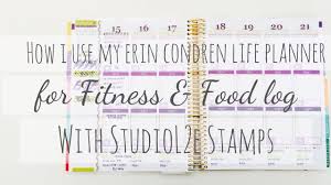 Erin Condren Life Planner For Fitness Food Log Using Studiol2e Stamps