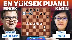 Erkek ve Kadınların 1 Numaraları Karşılaşırsa Ne Olur? Magnus Carlsen vs  Hou Yifan - YouTube