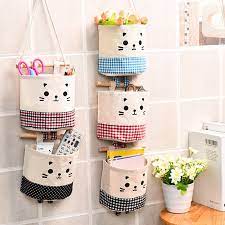Home Linen Bucket Storage Bags Wall