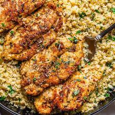 Cauliflower Rice With Chicken And Vegetables gambar png