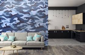 Blue Camouflage Wallpaper