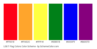Lgbt Flag Colors Color Scheme Blue Schemecolor Com