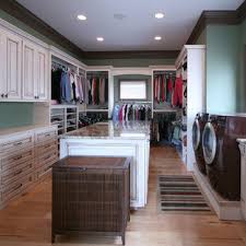 We thought by taking down the wall between the master closet and laundry area and located our stacked laundry unit at opposite end of closet opening that it would be easier to access from closet, master bath etc. Closet Washer Dryer Houzz