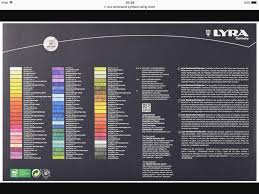 Lyra Rembrandt Polycolor 72 Color Chart And Lightfastness In