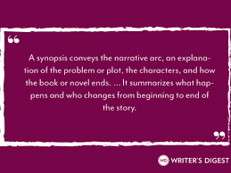 learn how to write a synopsis quick