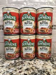 6 cans chef boyardee beef ravioli in