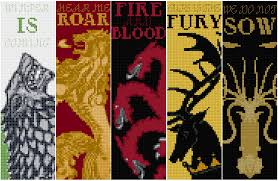 Free Game Of Thrones Cross Stitch Pattern Bookmarks