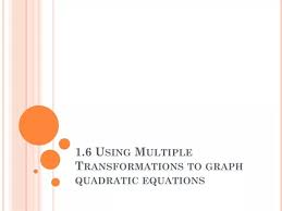 Graph Quadratic Equations