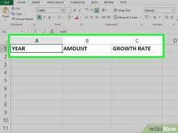 calculate average growth rate in excel