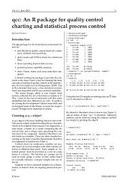 Qcc An R Package For Quality Control Charting And