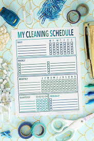 free printable house cleaning schedule