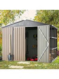 Yodolla Storage Shed With Rack 6 X 8 Ft