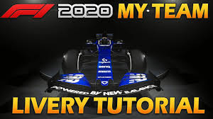 f1 2020 custom my team livery tutorial