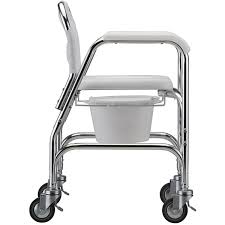 commode shower chair with wheels