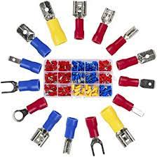 Bolted cu to cu, crimped al to al, and bolted al to al. Amazon Com Eagles 280pcs Wire Terminal Crimp Connectors Small Wire Crimp Electrical Connectors Insulated Spade Set Color Red Yellow Blue 16 Types 22 10 Awg Us And Eu Standard Copper Pvc Tinplate Home Audio Theater
