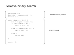 Binary Search Algorithm Without Recursion gambar png