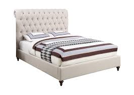 beige rolled top on tufted