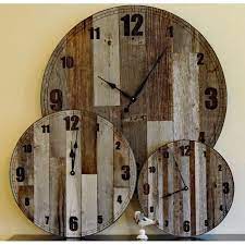 Oversized Rustic Wall Clock Roost
