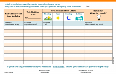 Daily Medication Log Sheet Schedule Spreadsheet Emergentreport