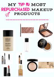 my top 10 most repurchased makeup s