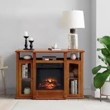 media console electric fireplace
