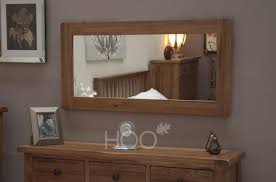 rustic solid oak large mirror house