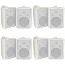 White Wall Mounted Stereo Speakers