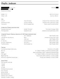 Resume Doc Template Musical Theatre Resume Template Resume