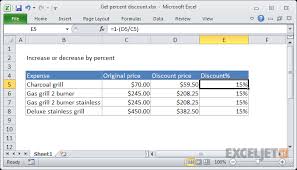 Excel Formula Get Percentage Discount Exceljet