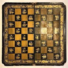chinoiserie lacquer folding chess