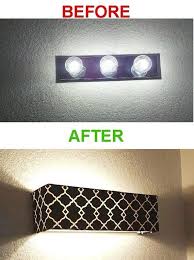 A Shade To Cover Your Old Fashioned Vanity Lights Diy Bathroom Home Diy Apartment Decor