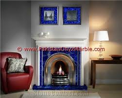 Lapis Lazuli Mosaic Fireplaces Covering