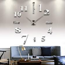 #polyvore #home #home decor #silver home decor #silver home accessories. Diy Clock 3d Large Wall Clock Mirror Sticker Home Decor Unique Gift Silver Buy Online In Cambodia At Desertcart