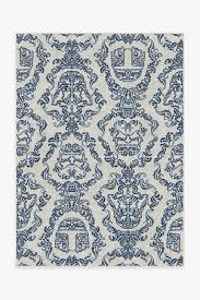 dark side damask delft blue rug