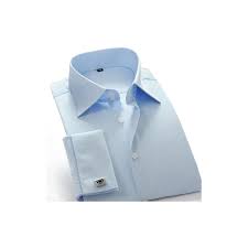 Mens Long Sleeve French Cuff Solid Twill Dress Shirt