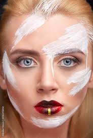 young woman with creative makeup