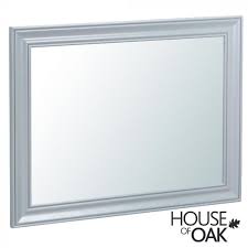 florence oak large wall mirror grey