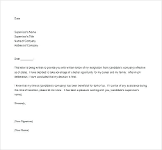 Letters Of Resignation Samples Word Resignation Letter Template Doc