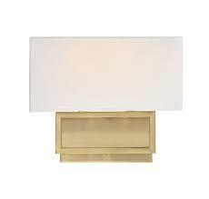 Trade Winds Rectangle 2 Light Wall Sconce In Natural Brass