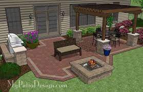 Patio Design With Pergola And Fire Pit