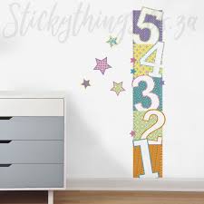 Numbers Playroom Growth Chart Decal Number Growth Chart Wall Sticker