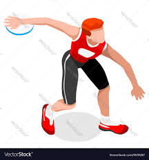 athletics discus throw 2016 sports 3d