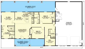 3 Bed Barndominium Style House Plan