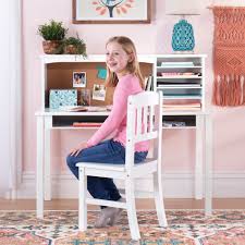 Shop for kids desks and hutch online at target. Guidecraft Children S Media Desk And Chair Set White Guidecraft Kids Furniture And Toys
