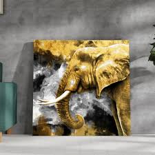 Colorful Elephant Canvas Print Modern