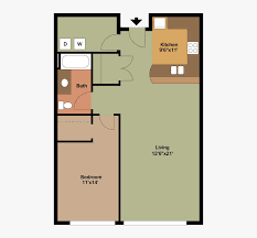 1 bedroom apartment plan hd png