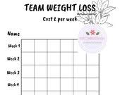 Items Similar To Team Weight Loss Chart On Etsy