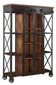 Garrett Bookcase With Sliding Doors